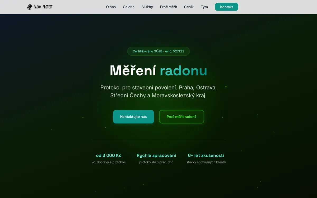 Náhled webu RadonProtect